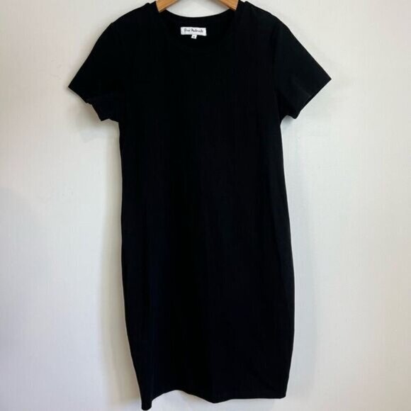 Rose Maternite Women’s Medium Maternity Pregnancy Stretch Black Midi Dress - Picture 4 of 8